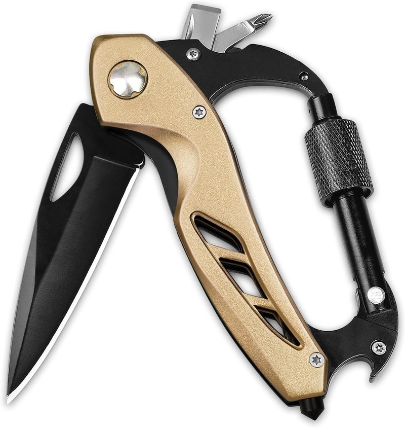 FUNBRO Multitool knife, Gift for Men (Gold) - Image 1